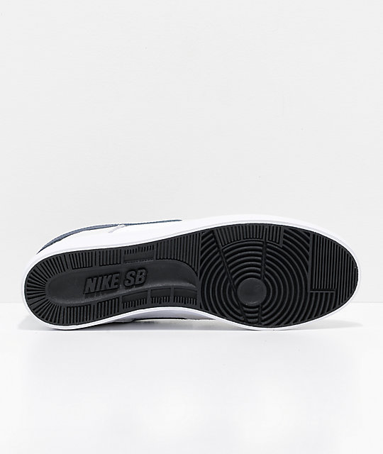 nike sb delta force white & navy skate shoes