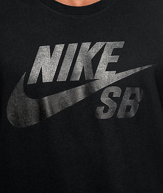 black nike logo t shirt