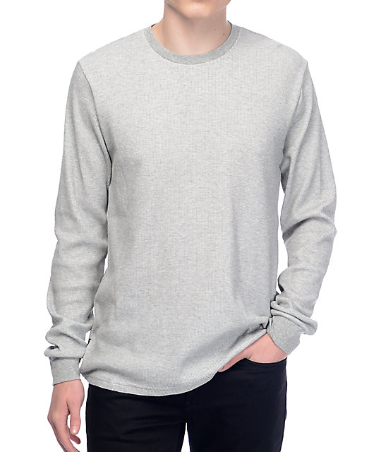 Nike SB Dry Thermal Heather Grey Long Sleeve Shirt | Zumiez