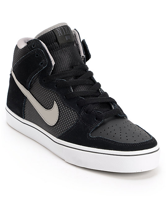 Nike SB Dunk High LR Black & Medium Grey Skate Shoes | Zumiez