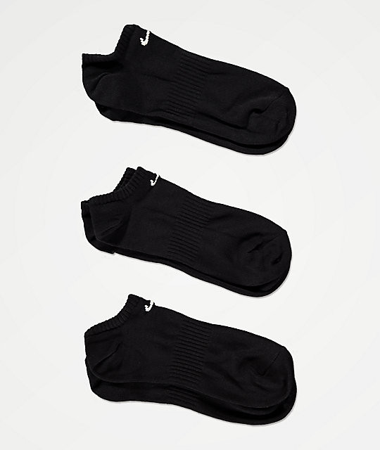 Nike SB Everyday Lightweight Black 3 Pack No Show Socks Zumiez