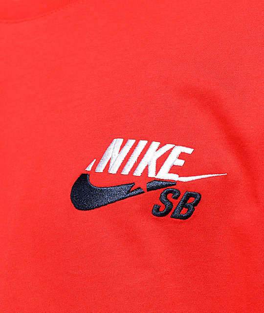 red nike sb shirt