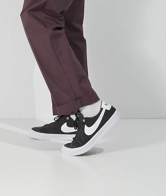 Nike SB GT Blazer Black & White Skate Shoes