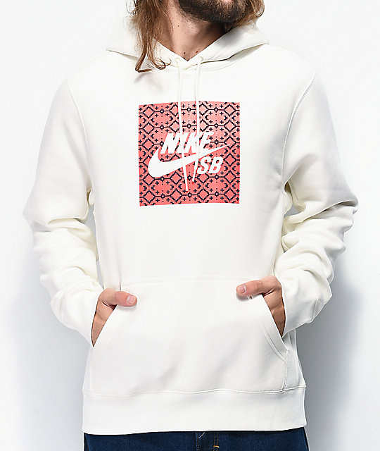 sudadera nike sb blanca