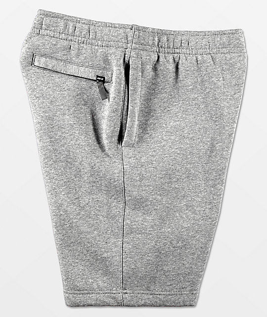 grey nike sweatpant shorts