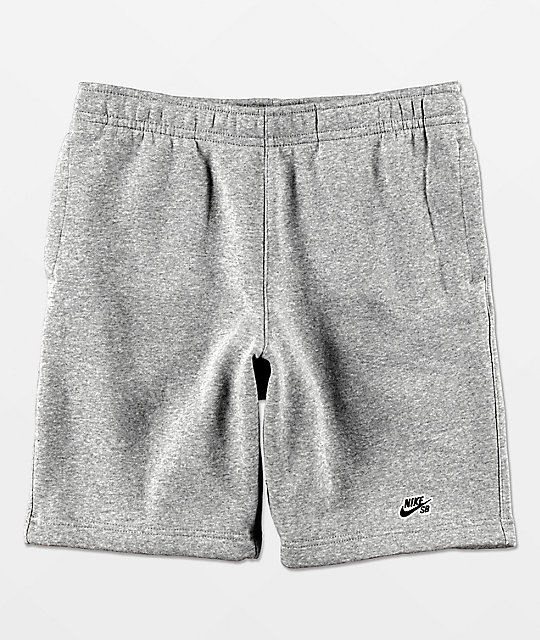 nike sb icon gray mens sweat shorts