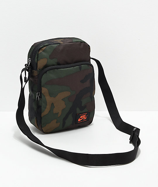 Nike Sb Heritage Iguana Green Camo Shoulder Bag
