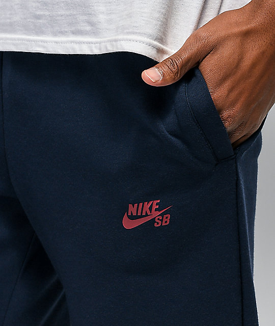 nike track pants navy blue