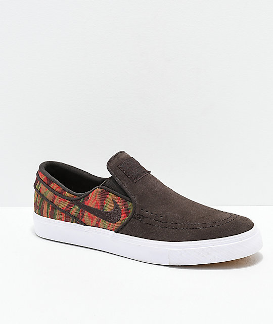 janoski slip on brown