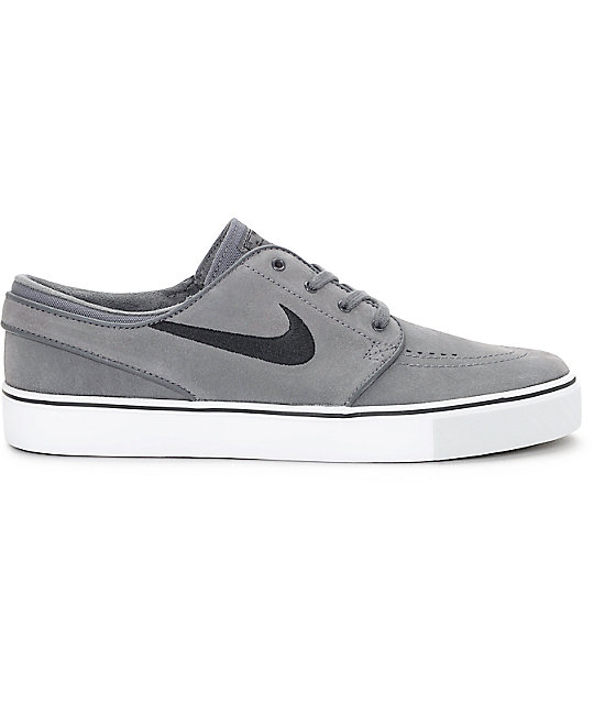 Nike SB Janoski Dark Grey & Black Skate Shoes | Zumiez