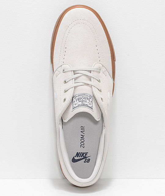 nike sb janoski light bone & gum suede skate shoes