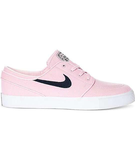 Nike SB Janoski Prism Pink \u0026 Navy Canvas Skate Shoes | Zumiez