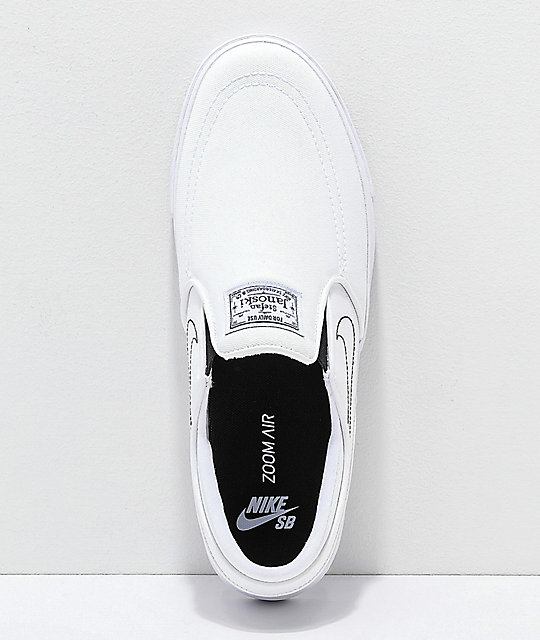 nike sb slip ons white