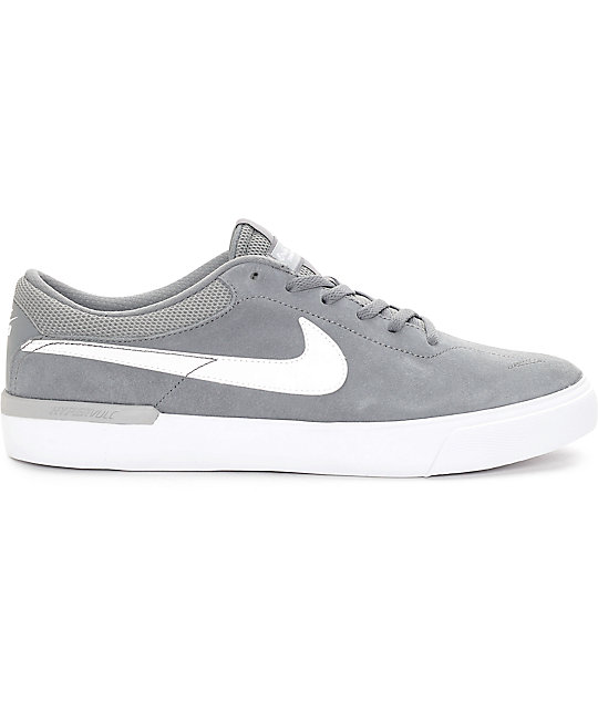 Nike SB Koston Hypervulc Cool Grey & White Skate Shoes | Zumiez
