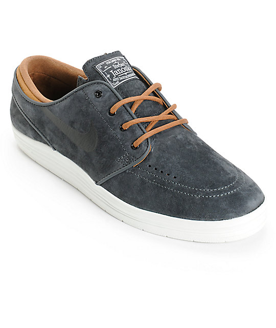 Nike SB Lunar Stefan Janoski Anthracite & Ale Brown Skate Shoes | Zumiez