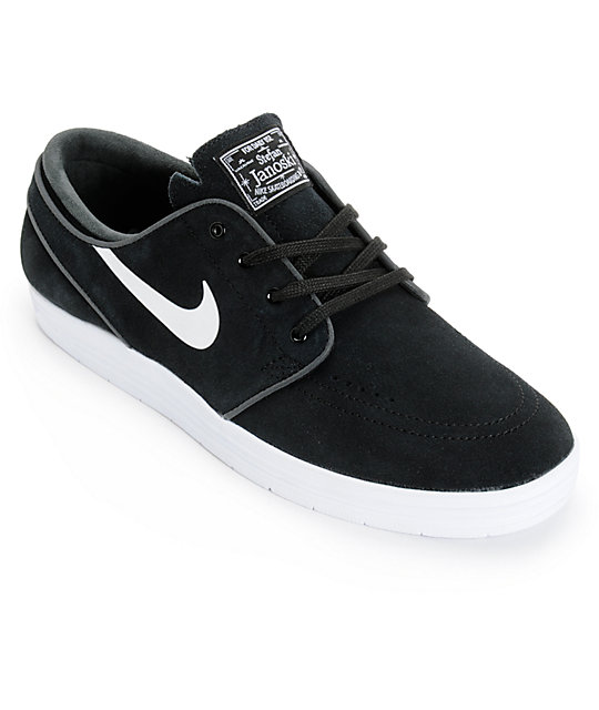 Nike SB Lunar Stefan Janoski zapatos de skate negro y blanco | Zumiez
