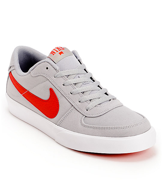 Nike SB Mavrk Low Grey & Hyper Red Skate Shoes | Zumiez