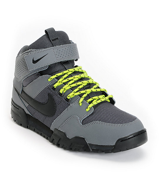 Nike SB Mogan Mid 2 OMS Dark Grey & Atomic Green Shoes | Zumiez