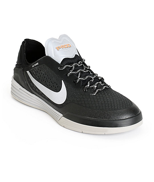 Nike SB P-Rod 8 Shield Black & Reflective Silver Skate Shoes | Zumiez