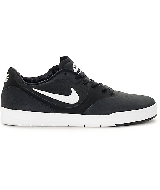 Nike SB Paul Rodriguez 9 CS zapatos de skate en blanco y negro 