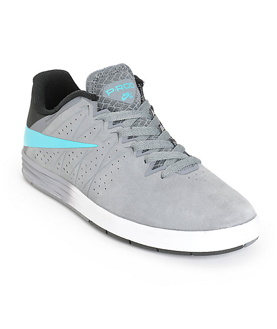 Nike SB Paul Rodriguez Citadel Cool Grey & Cactus Skate Shoes | Zumiez