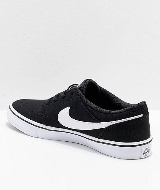 Nike SB Solarsoft Portmore II Canvas Shoes (black black) Nike SB Solarsoft Portmore II Canvas Shoes (black black)