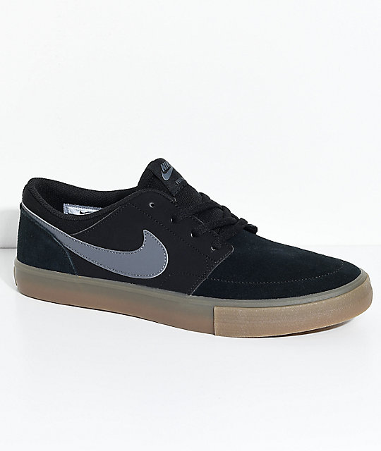 Nike SB Portmore II zapatos en negro y goma | Zumiez