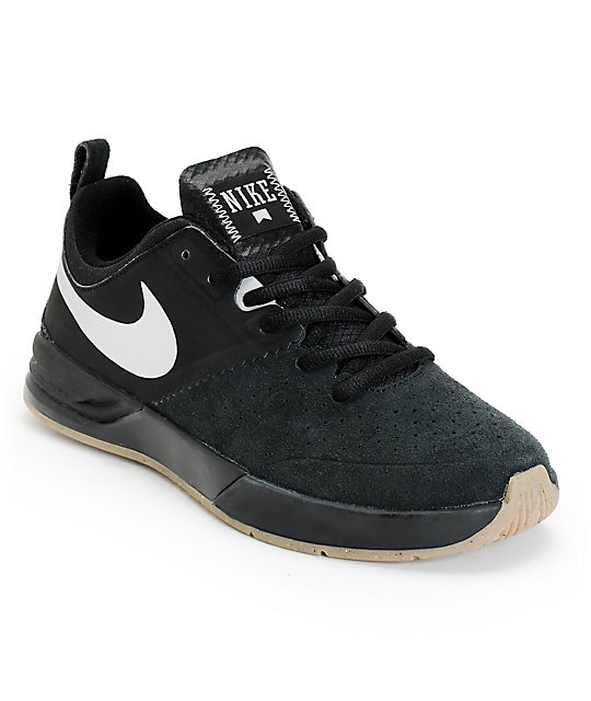 Nike SB Project BA Black, Silver, & Gum Skate Shoes | Zumiez