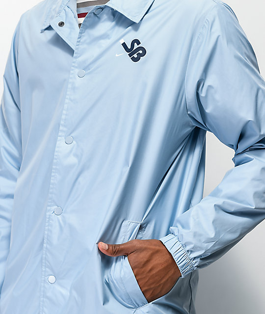 Nike SB Seasonal Light Blue Coaches Jacket | Zumiez