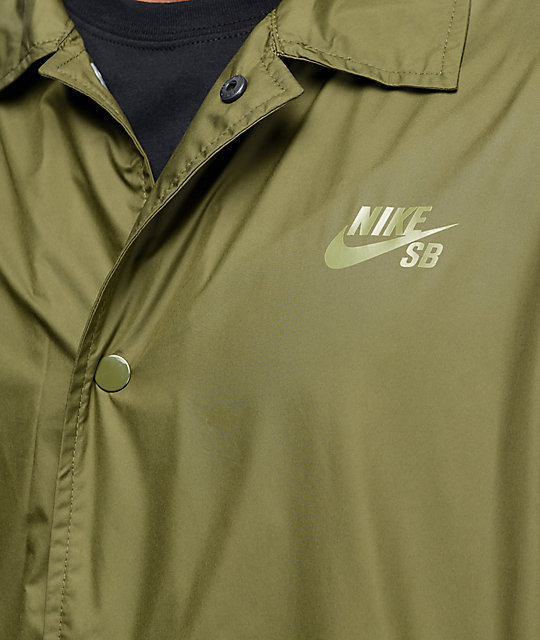 Nike SB Shield Green Coaches Jacket | Zumiez