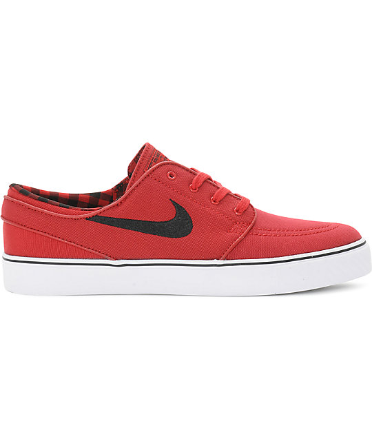 Nike SB Stefan Janoski Gym Red, Black & White Skate Shoes | Zumiez