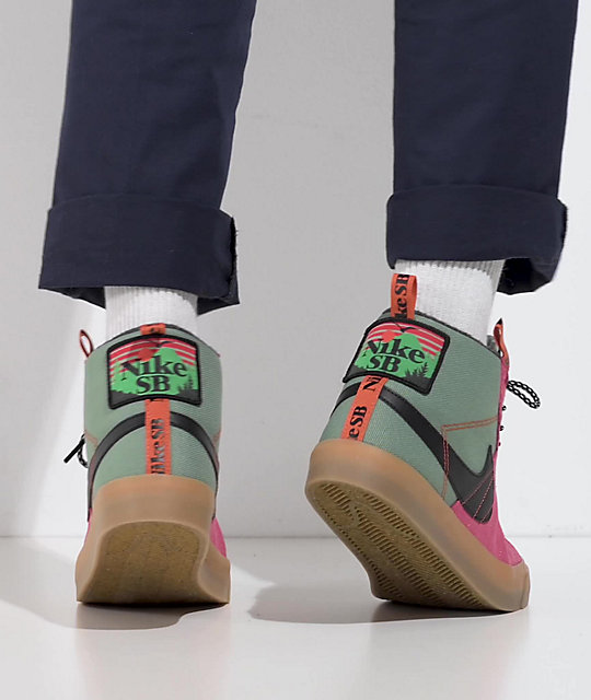 Algemeen verontreiniging Vleugels Nike SB Zoom Blazer Mid Premium Smoke & Pink Skate Shoes
