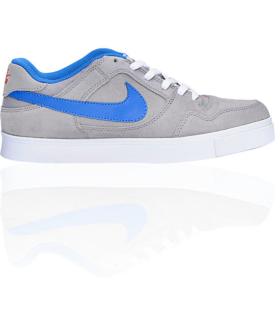 nike shoes gray and blue