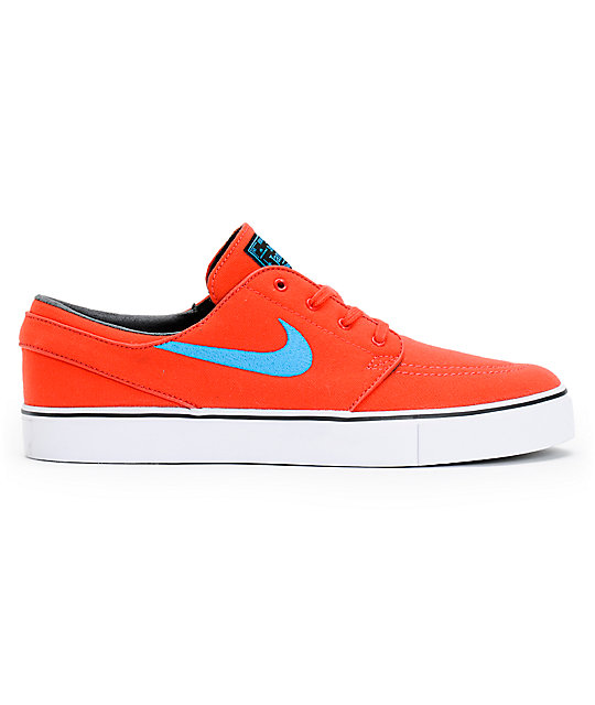 Nike SB Zoom Stefan Janoski Light Crimson, Vivid Blue, & Black Skate ...