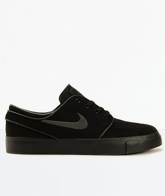 Nike SB Zoom Stefan Janoski Mono Black & Anthracite Skate Shoes | Zumiez