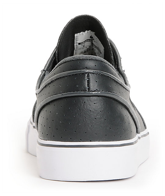Nike SB Zoom Stefan Janoski Perforated Black & White Skate Shoes | Zumiez