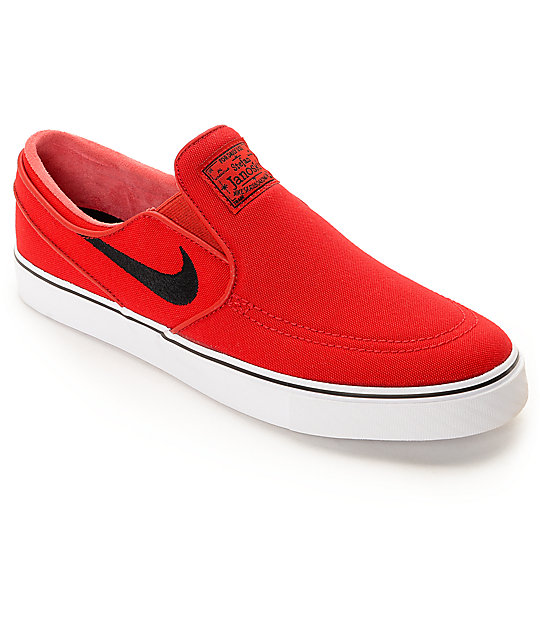 nike slip ons red