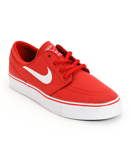 Nike SB Zoom Stefan Janoski Varsity Red & White Boys Skate Shoes