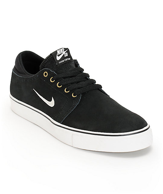 Nike SB Zoom Team Edition Black & White Skate Shoes | Zumiez