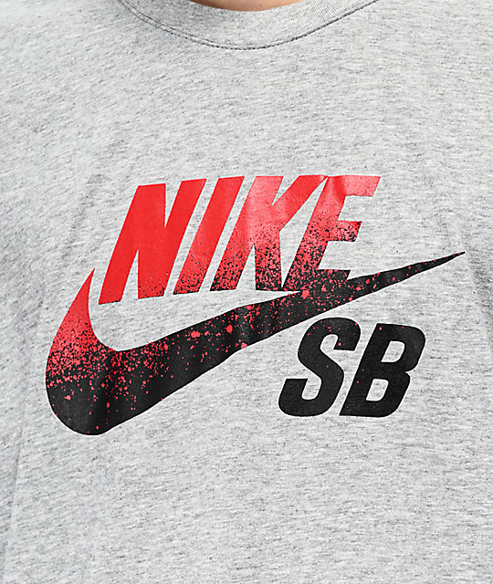 black nike shirt with red logo