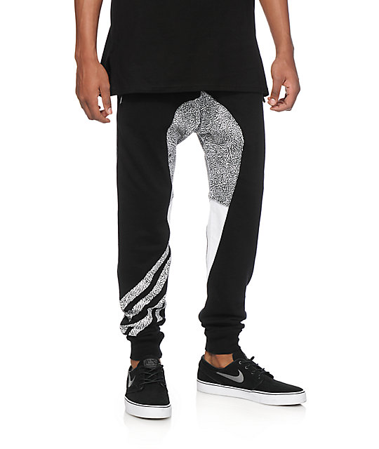 Ninth Hall Denny Elephant Stripe Terry Jogger Pants | Zumiez