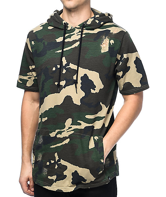 camo hooded shirt