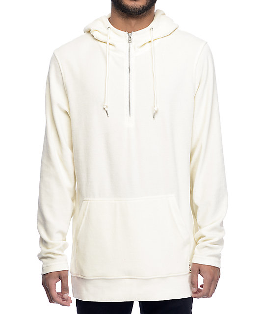 white velour hoodie