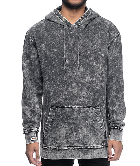 acid wash grey hoodie