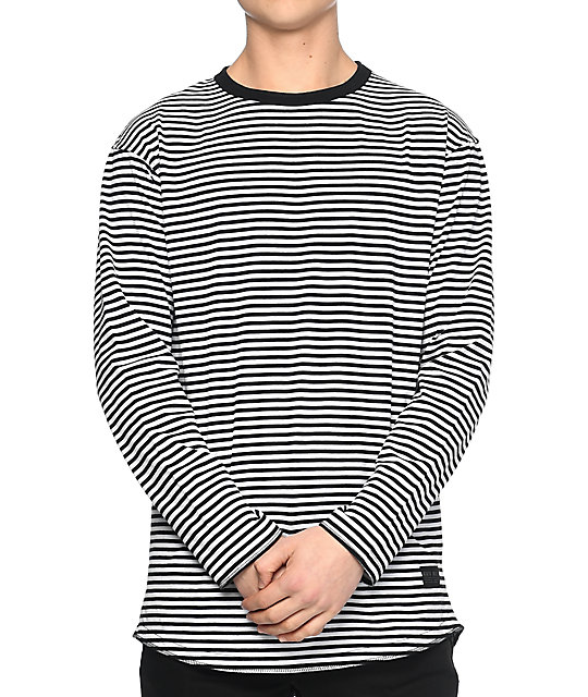 black and white lining shirt