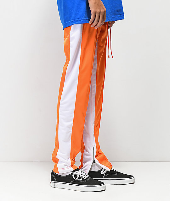 orange track pants womens