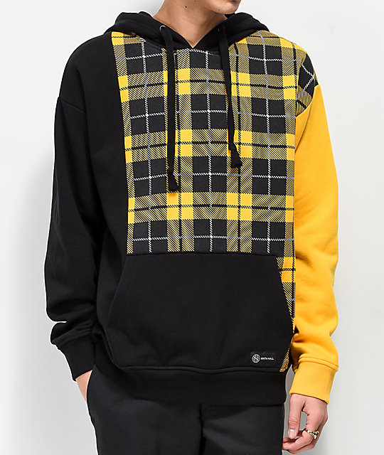 yellow plaid hoodie