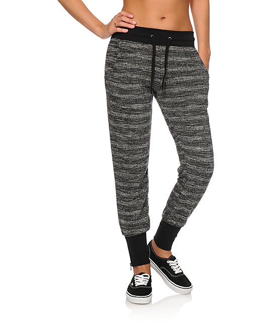 jogger pants with zipper at the bottom