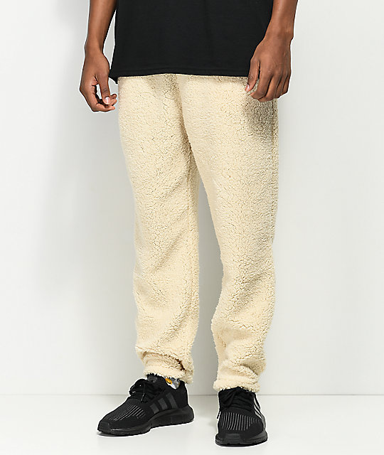 sherpa fleece joggers