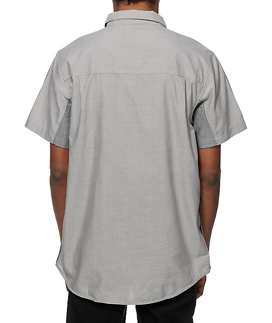 Ninth Hall Splice 2 Tone Button Up Shirt | Zumiez